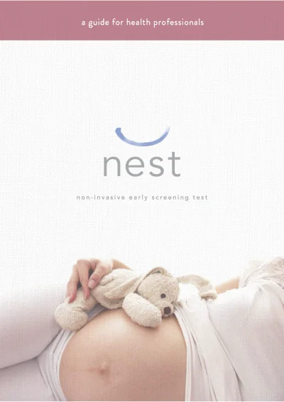 Cover of the nest brochure for health professionals